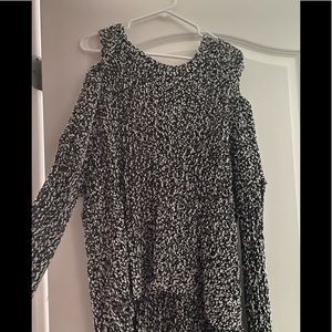 Black and White Popcorn Sweater